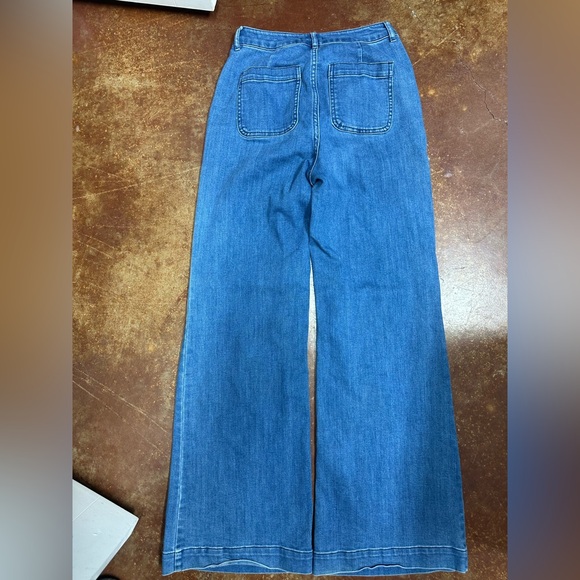 Classic Blue Wide Leg Women's Jeans - Picture 2 of 2